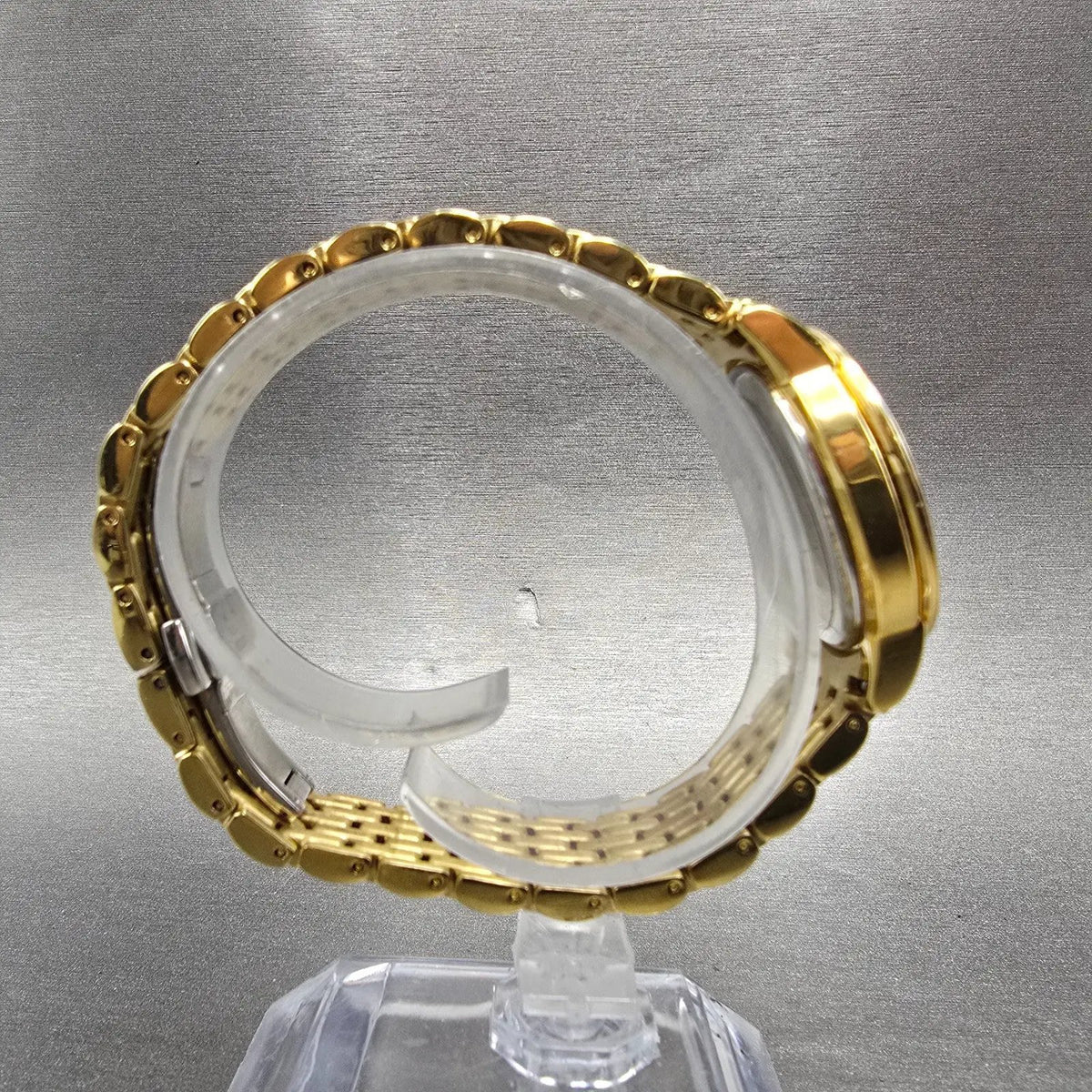 Citizen Eco-Drive Watch Women 30mm MOP Dial Gold Date Diamonds EW2282-52D Runs8
