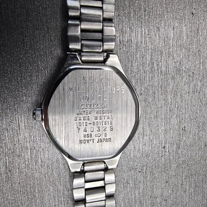 Citizen Watch Women 23mm White Dial Silver Tone Date Round 1012-S011615 New Batt10
