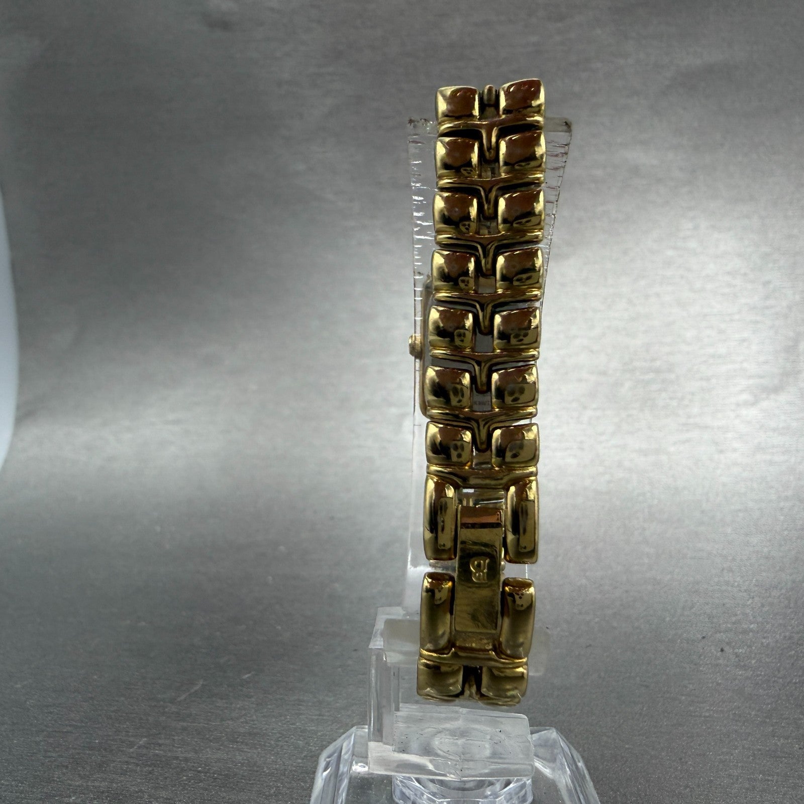Bulova Tank Watch Women 14mm Champagne Dial Gold Tone Rectangle 97P77 NewBattery7