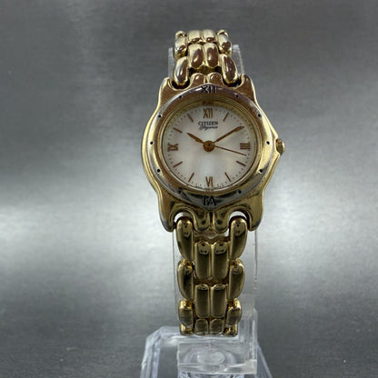 Citizen Elegance Watch Women 23mm MOP Dial Gold Tone Round 5930-F91342 New Batt5