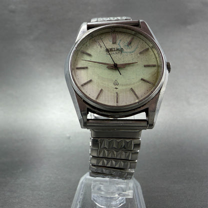 Seiko Watch Men 35mm White Dial Silver Tone 7121-800 Round VTG PARTS6