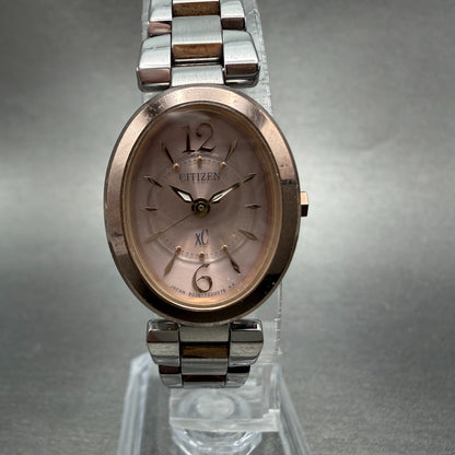 Citizen XC Eco-Drive Watch Women 21mm Pink Dial Two Tone Oval B036-T012728 Runs0