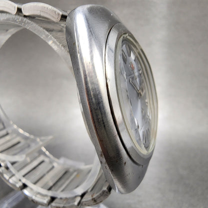 Orient AAA Deluxe Racer Watch Men 38mm Silver Dial Steel Daydate Automatic Runs3