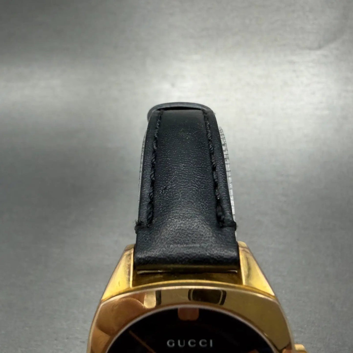 Gucci 142.5 Watch Women 29mm Black Dial Rose Gold Tone Date RoundNew battery4