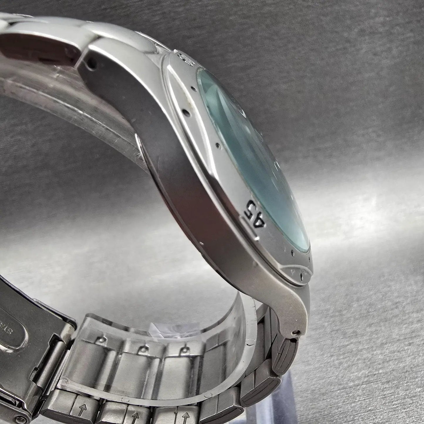 Seiko Pulsar Watch Men 37mm Blue Dial Silver Tone Date VX32-X206 New Battery3