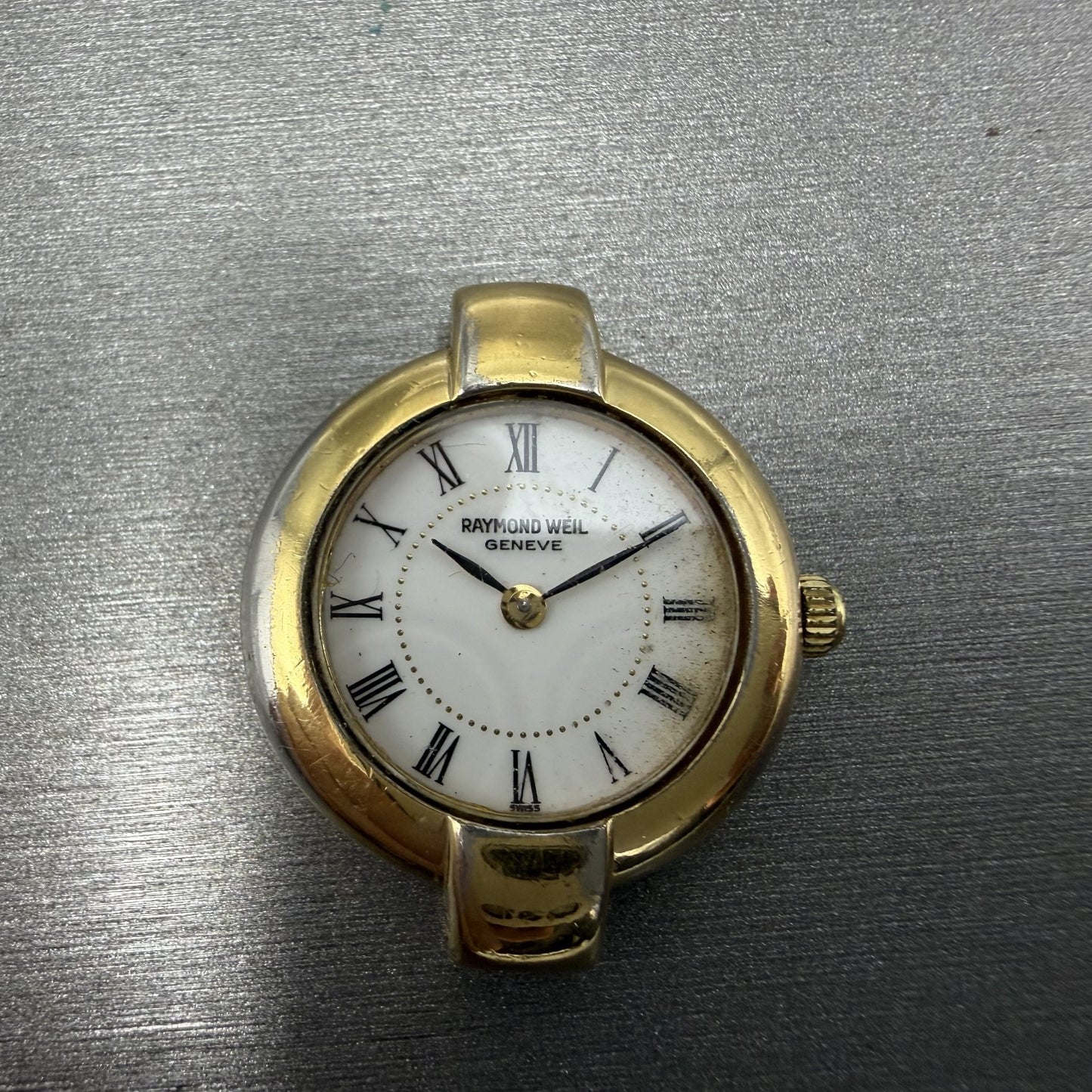Raymond Weil Watch Women 23mm White Dial Gold Plated Round 5839 New Battery0