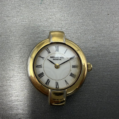 Raymond Weil Watch Women 23mm White Dial Gold Plated Round 5839 New Battery0