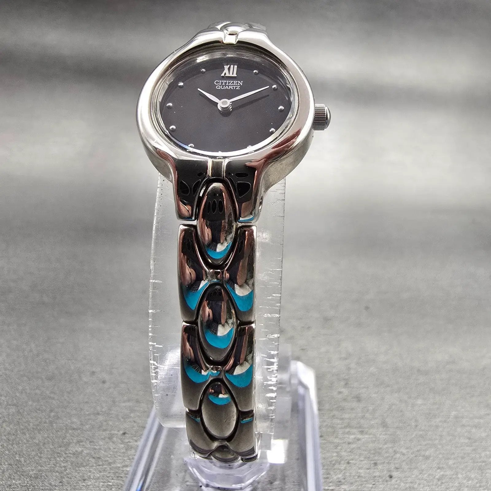 Citizen Watch Women 20mm Black Dial Silver Tone Round 5920-K17501 New Battery5