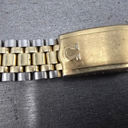 Omega Bracelet Two Tone Stainless Steel 10K Gold Filled 18.8mm Vintage3