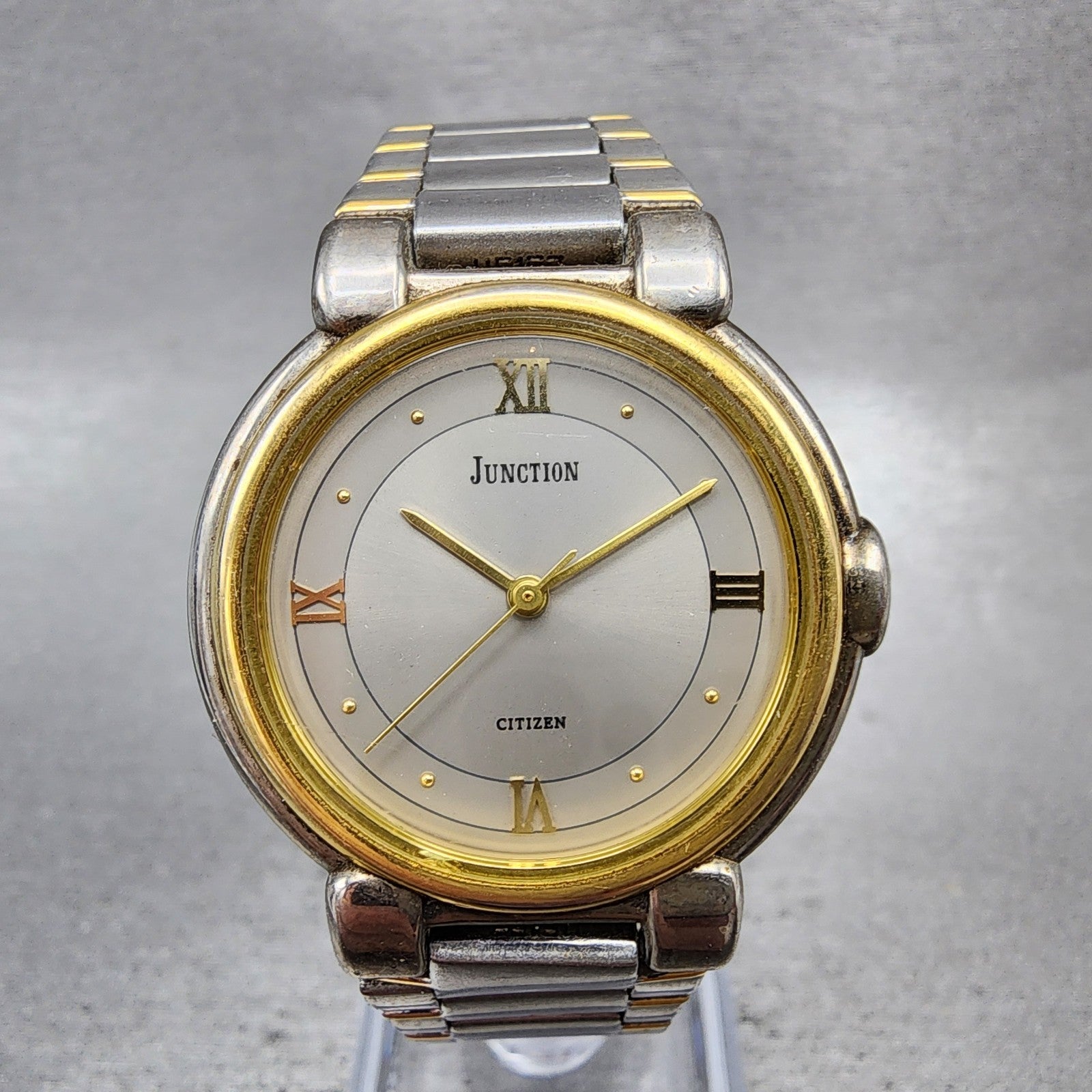 Citizen Junction Watch Unisex 31mm Gray Dial Two Tone Round 6031343573 New Batt0