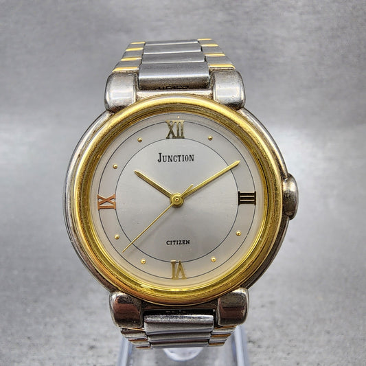 Citizen Junction Watch Unisex 31mm Gray Dial Two Tone Round 6031343573 New Batt0
