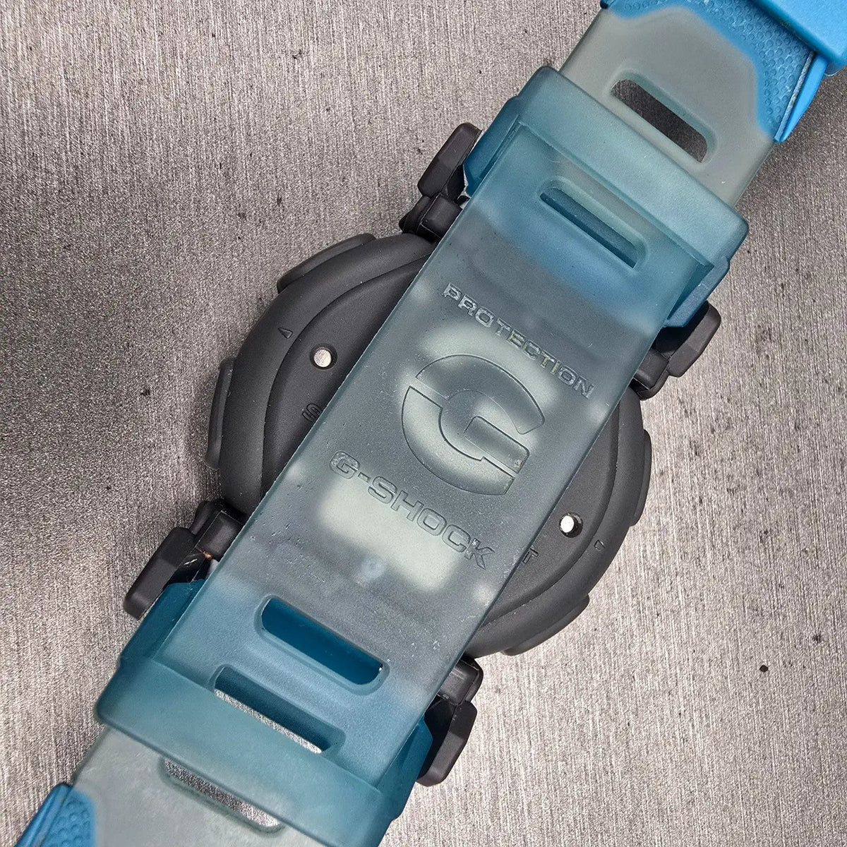 Casio G-Shock DW-003 Watch Men 45mm Gray Dial Blue Chrono Alarm New Battery10