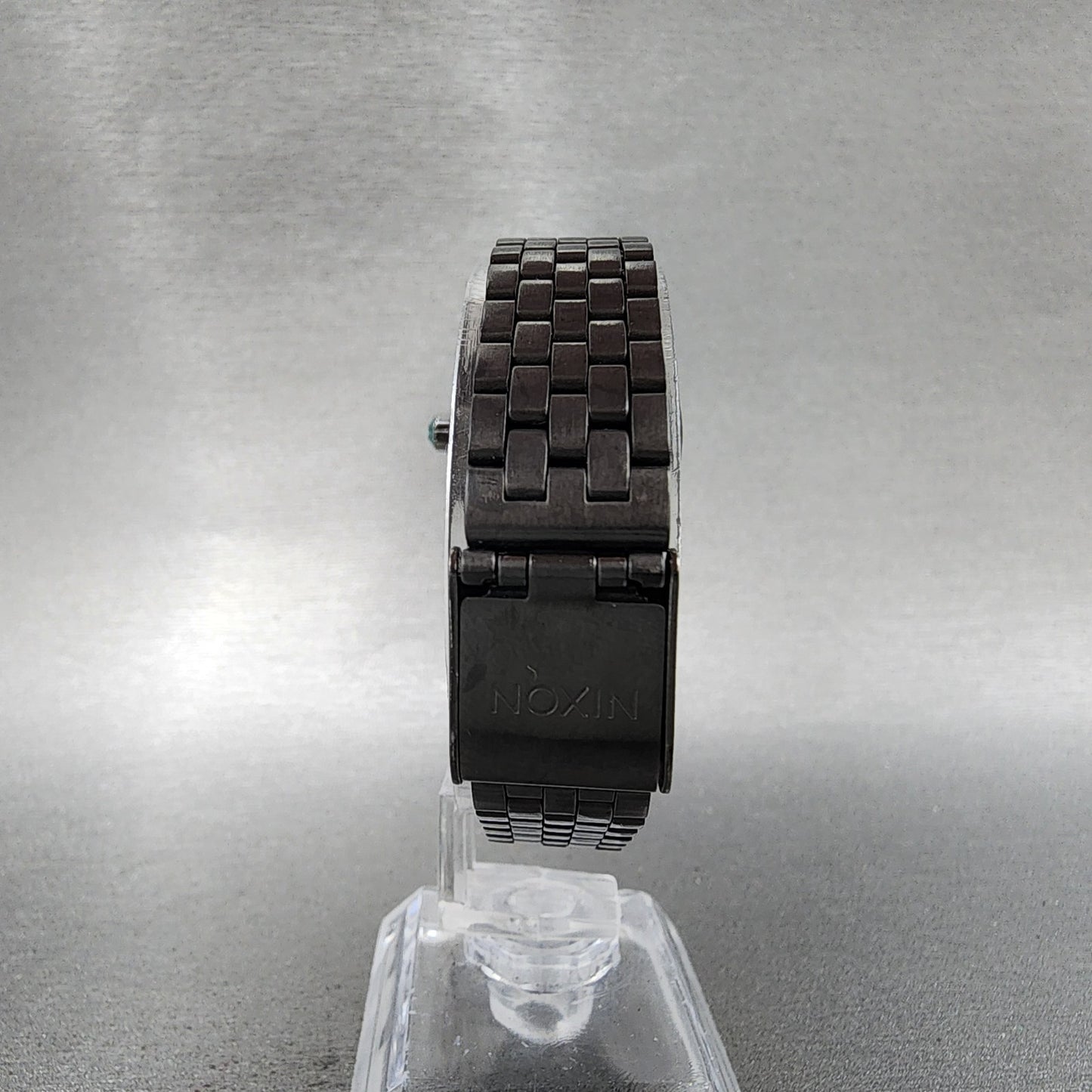 Nixon Time Teller Watch Women 27mm Blue Dial Black Tone Round New Battery7