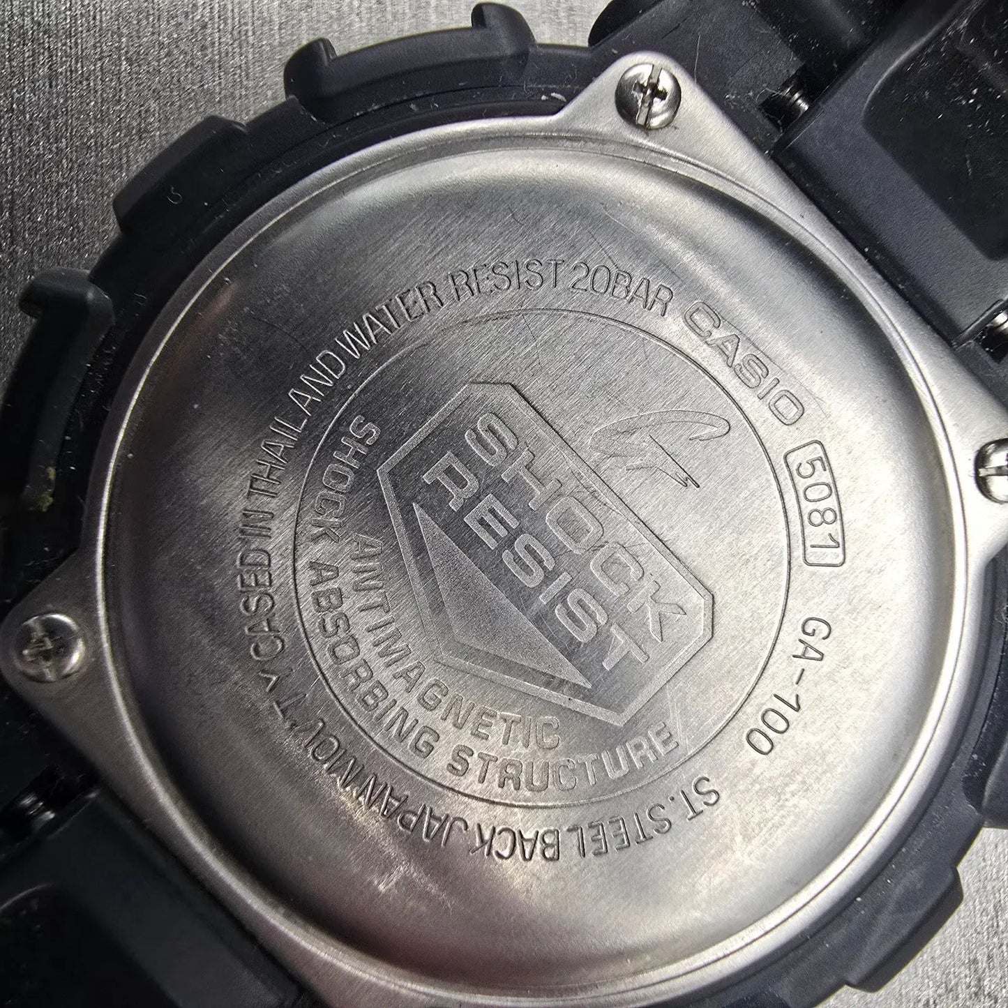 Casio G-Shock GA-100 Watch Men 51mm Black Alarm Chronograph Timer New Battery10