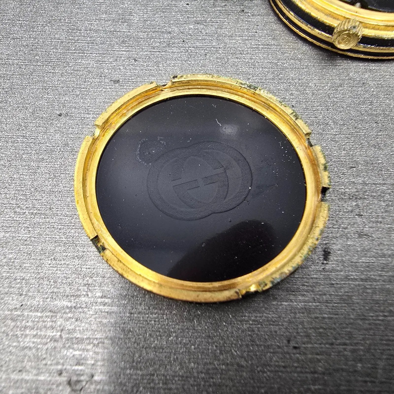 Gucci Triple Calendar Moon Phase Watch Men 30mm White Dial Gold Plated PARTS VTG12