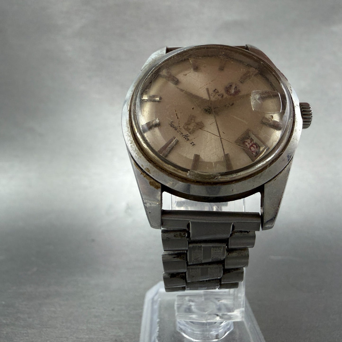 Rado Golden Horse Watch Men 35mm Silver Dial Silver Tone Date Automatic READ!!!!5