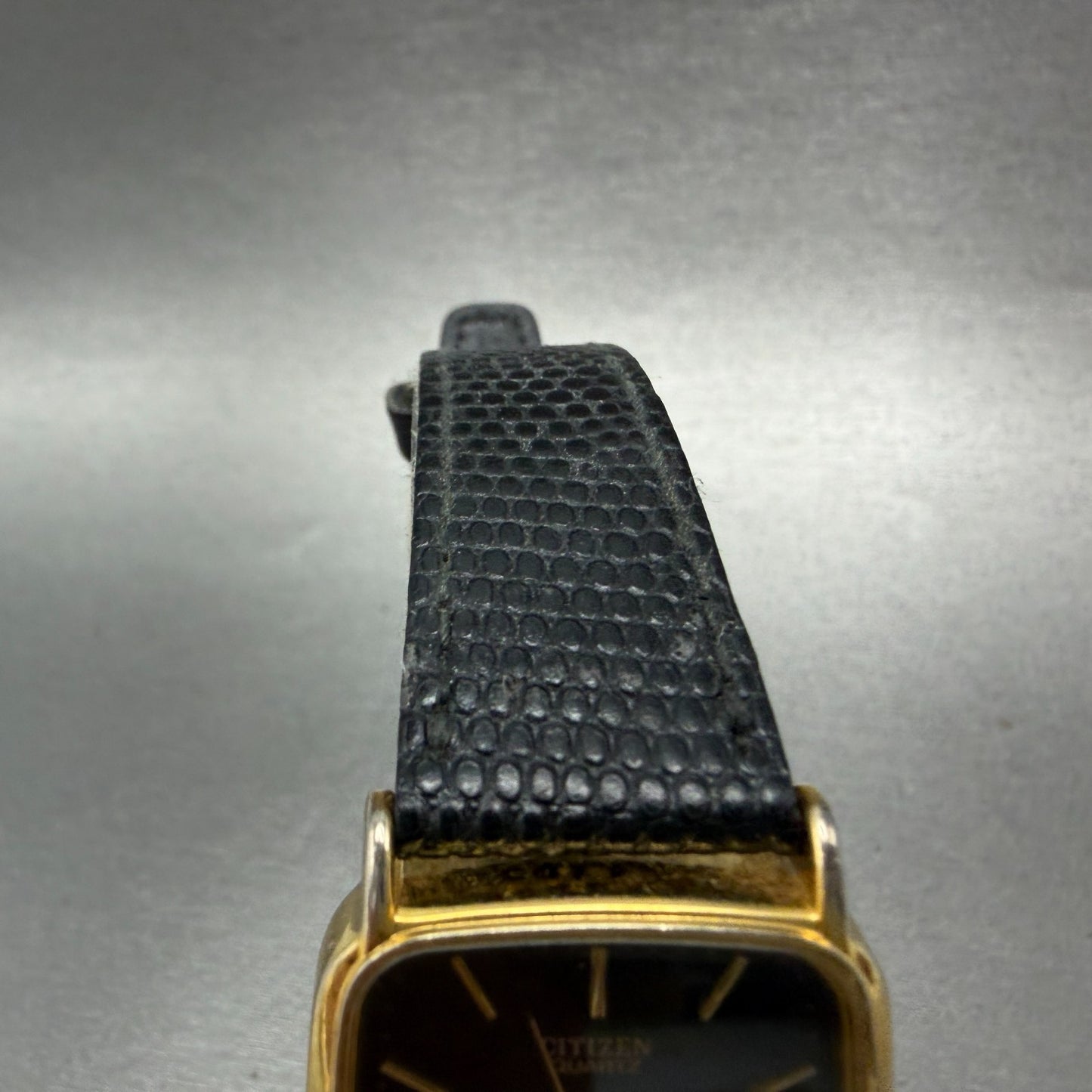 Citizen Tank Watch Men 27mm Black Dial Gold Tone Date Rectangle 6010-K00128 PART5