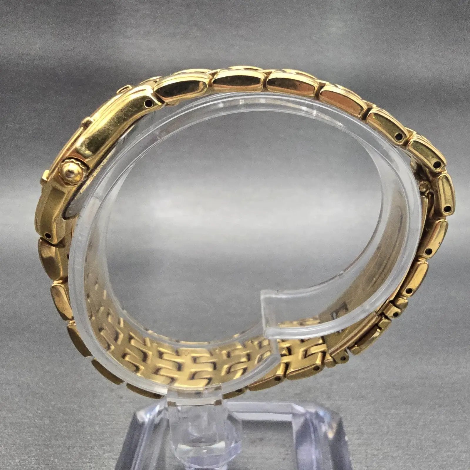 Seiko Watch Women 26mm White Dial Gold Tone Date Round V789-0369 New Battery VTG6