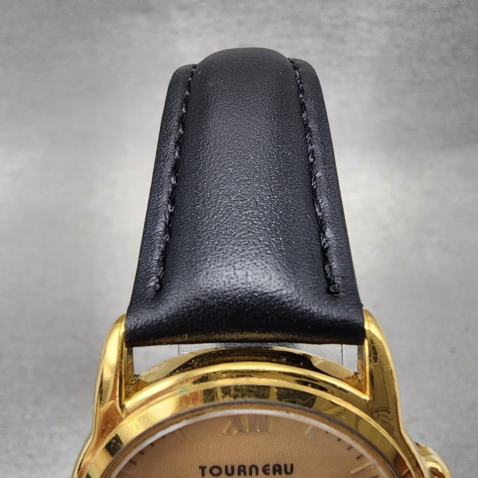 Tourneau Watch Women 30mm Gold Dial Gold Tone Round Pegasus New Battery4
