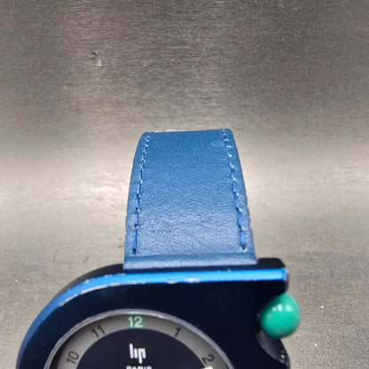 LIP Mach 2000 watch Men 42mm Blue Dial Blue Tone Date Asymmetrical New battery4