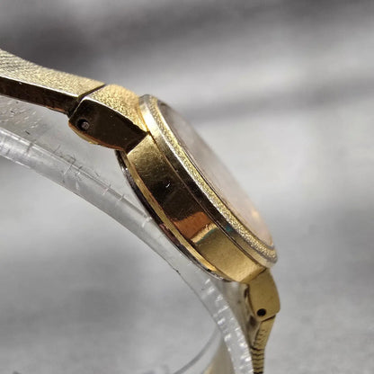 Seiko Watch Women 21mm Gold Dial Gold Tone Round 2320-0058 New Battery Vintage3