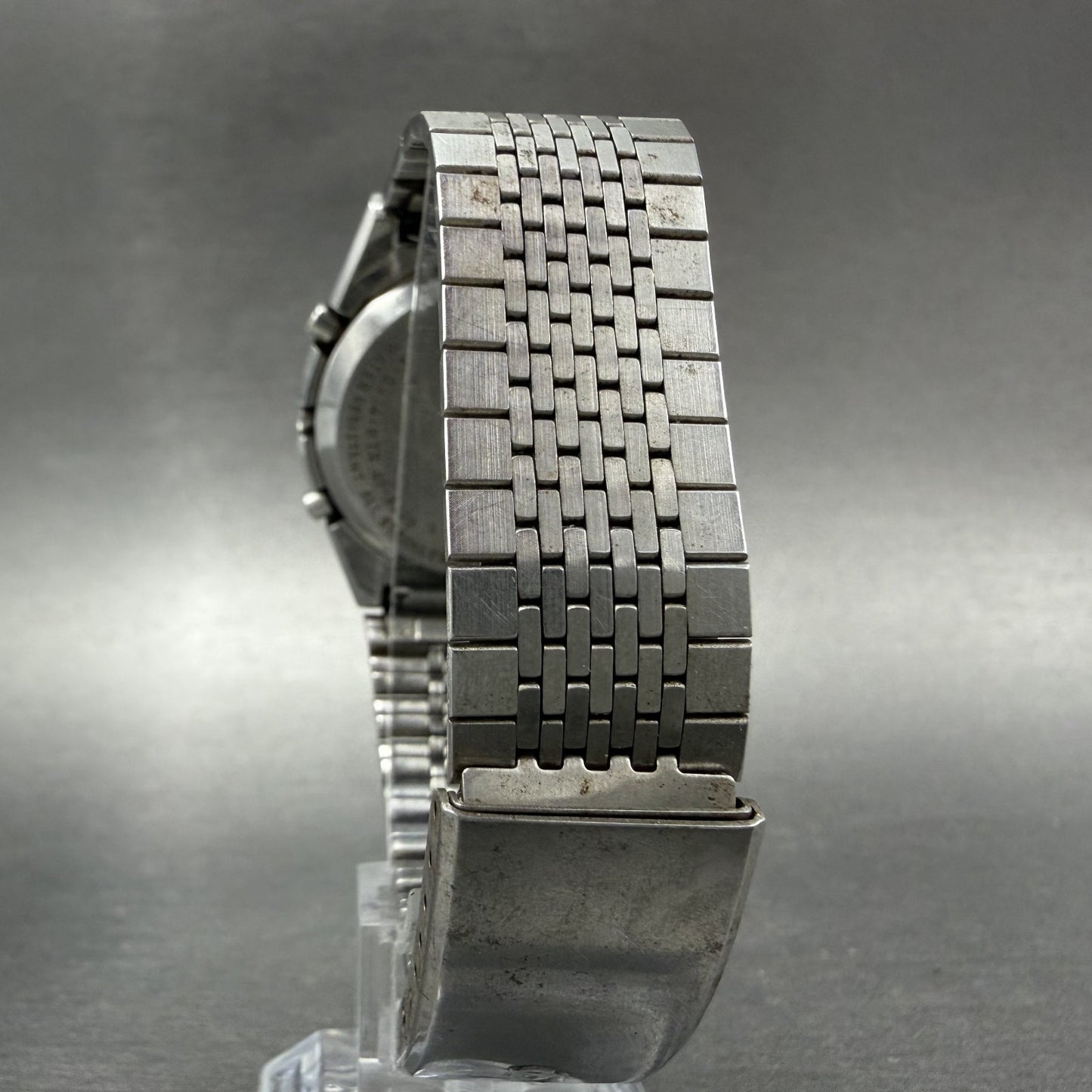 Citizen Analog Digital Watch Men 35mm Black Dial Silver Tone Dual Time New Batt7