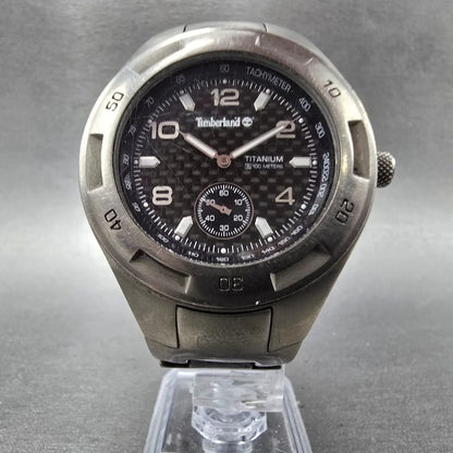 Timberland Watch Men 40mm Black Dial Titanium Small Seconds Round  New battery5
