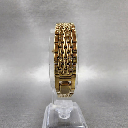 Seiko Watch Women 19mm White Dial Gold Tone Round V4010289 New Battery7