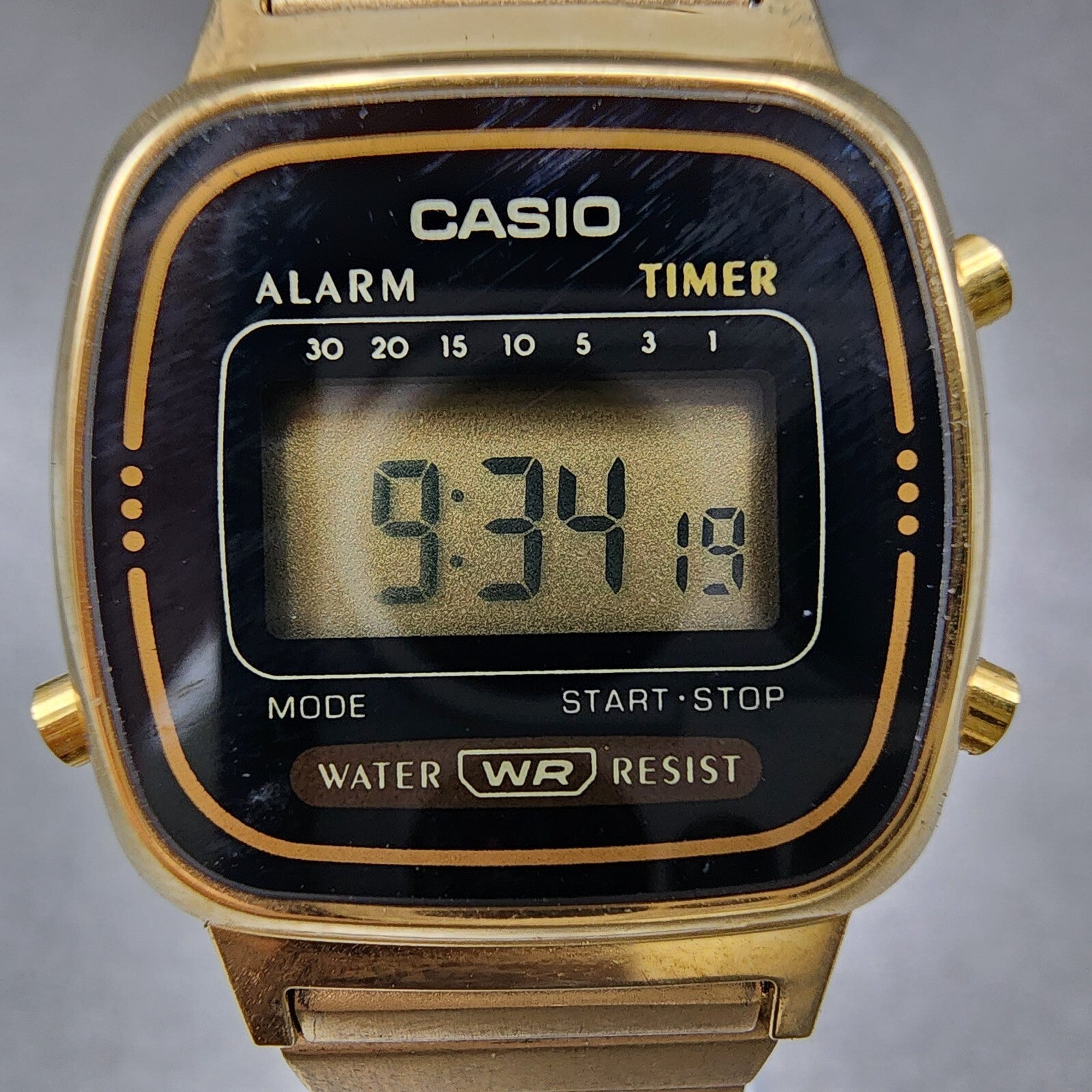 Casio LA670W Watch Women 24mm Digital Gold Tone Rectangle Alarm Chrono New Batt1