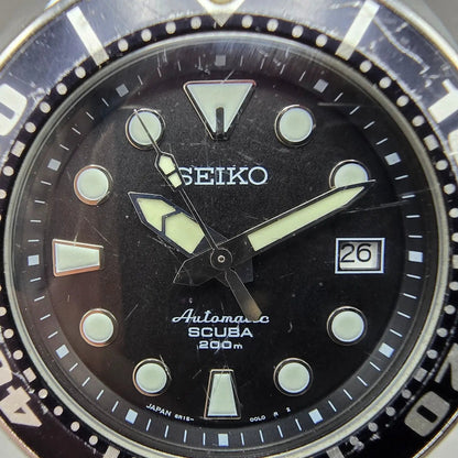 Seiko Sumo Watch Men 45mm Black Dial Steel Date Automatic Round SBDC001 6R15-00G1