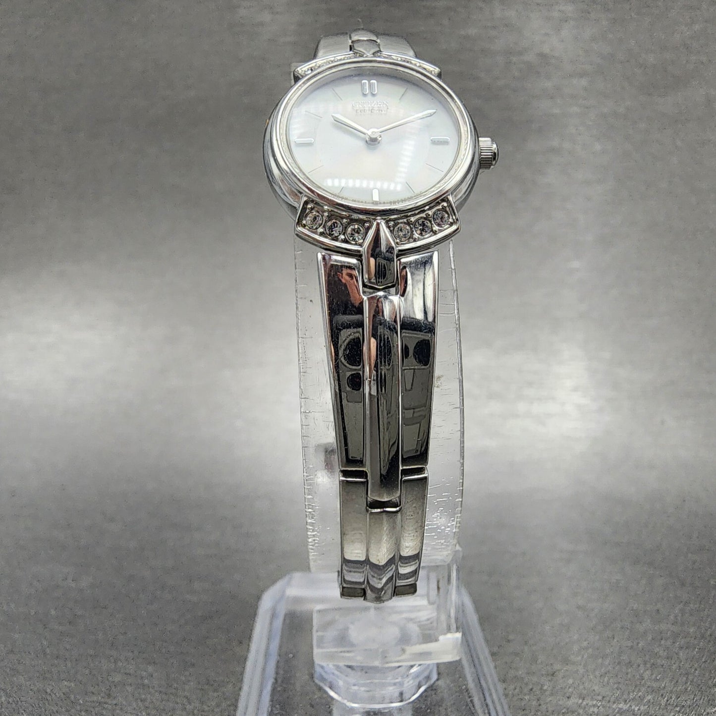 Citizen EcoDrive Watch Women 20mm Silver Dial Silver Tone B023S025508 Runs5