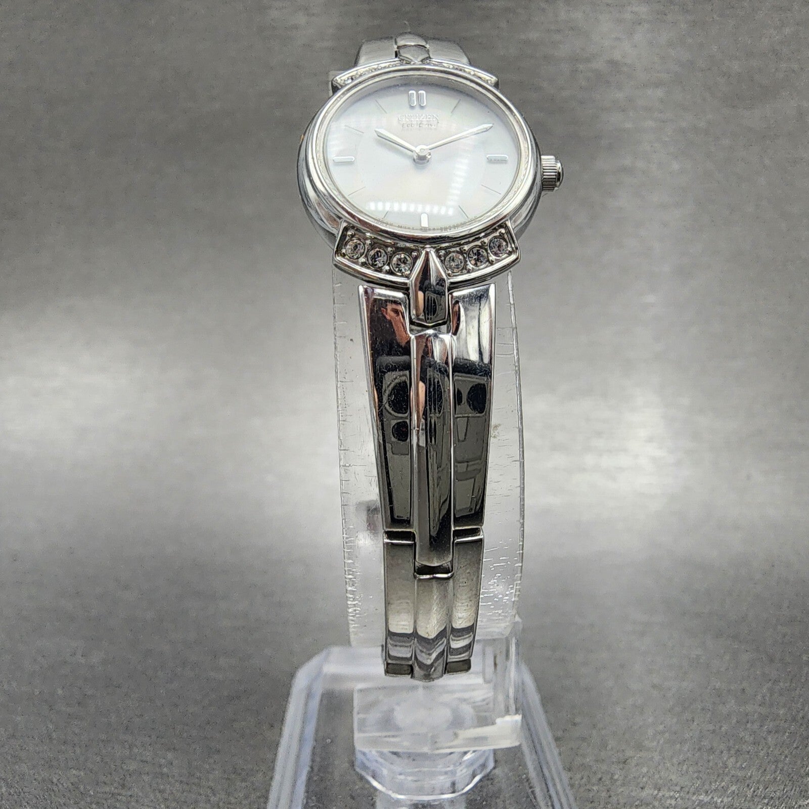 Citizen EcoDrive Watch Women 20mm Silver Dial Silver Tone B023S025508 Runs5