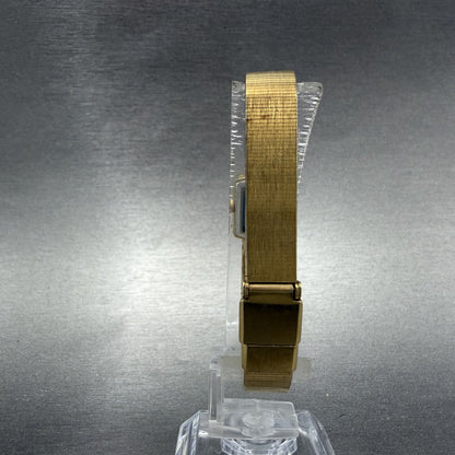 Seiko Lassale Watch Women 13mm Brown Dial Gold Tone Hexagon 1E50-5039 NewBattery7