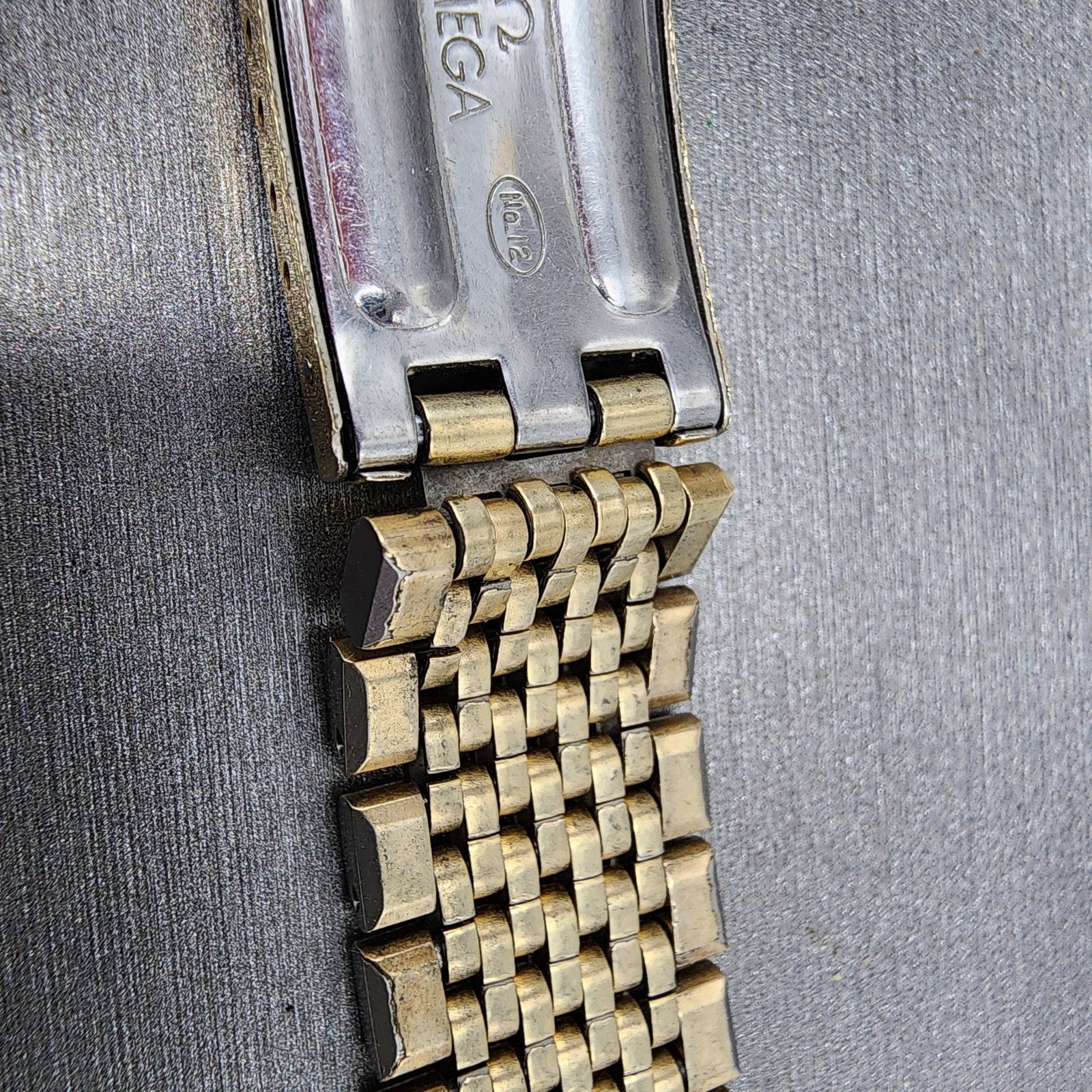 Omega Bracelet 18mm Beads Of Rice 14k Gold Filled No.12 570 End links VTG7