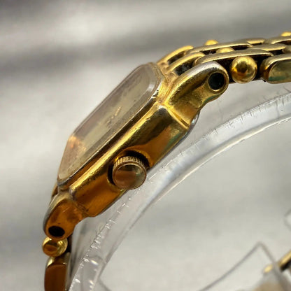 Citizen CQ Watch Women 15mm Champagne Dial Gold Rectangle 2250-S04701 New Batt2
