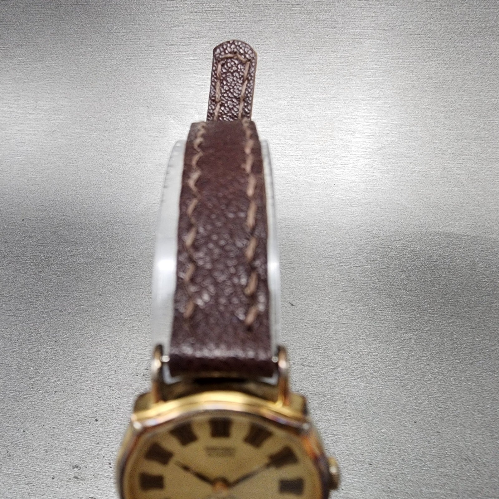 Seiko Watch Women 24mm Cream Dial Gold Tone Square 14285010 New Battery VTG4