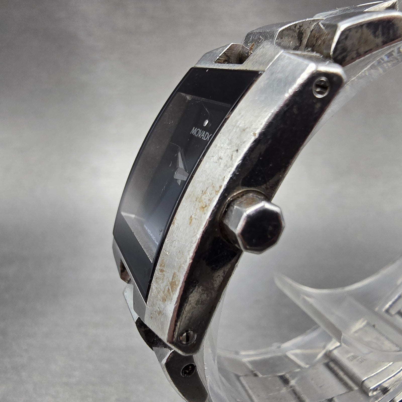 Movado Eliro Watch Women 22mm Black Dial Stainless Steel 84 C1 415.A PARTS3