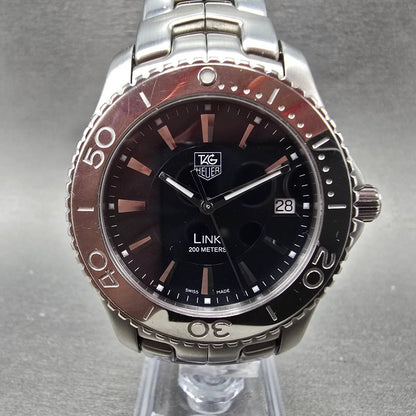 Tag Heuer Link Watch Men 39mm Blue Dial Stainless Steel Date WJ1112 Round NewBat1