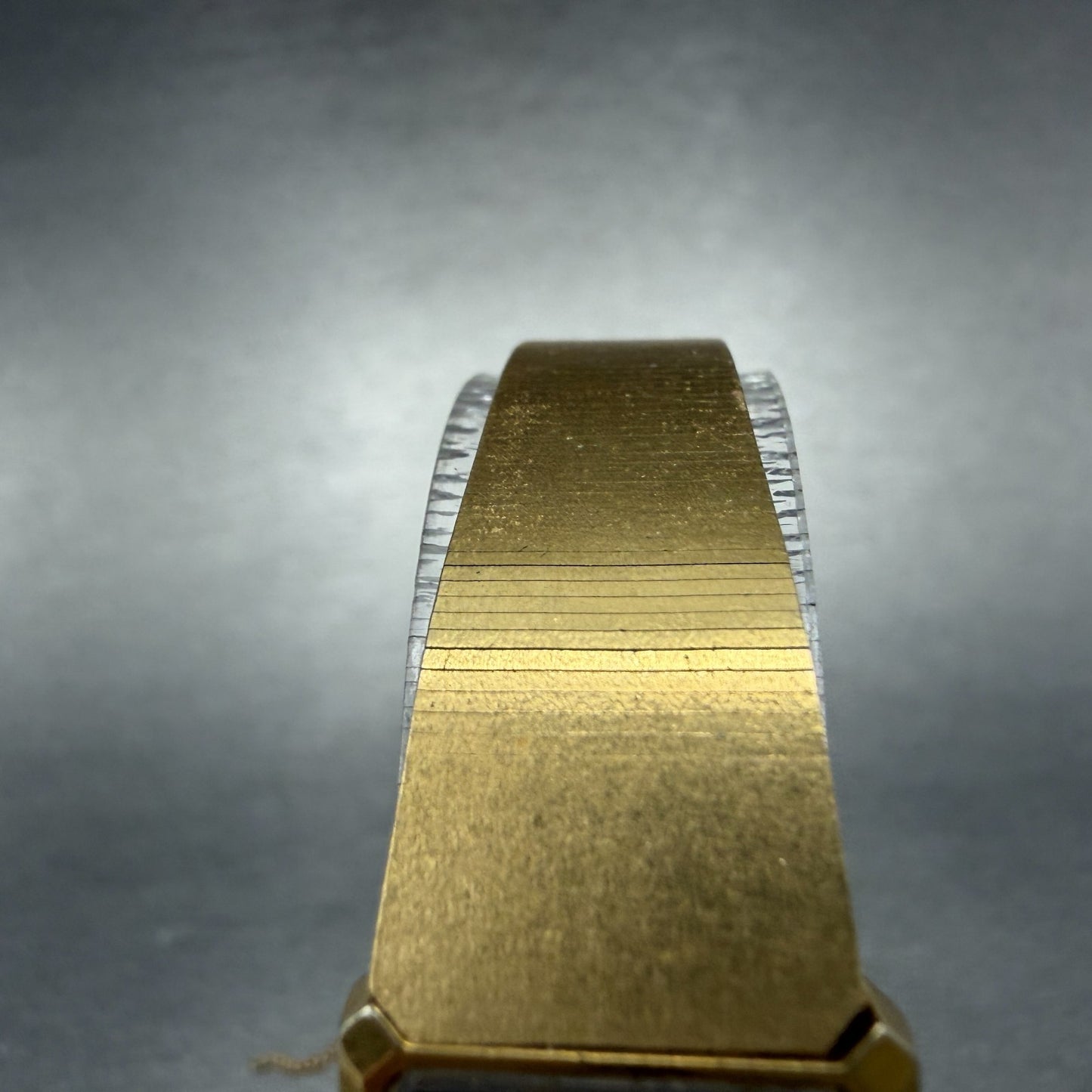 Seiko Watch Women 17mm Black Dial Gold Tone Rectangle 1400-8479 New Battery VTG4