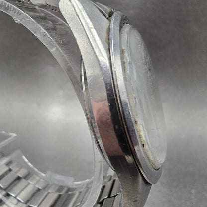 Seiko 5 Automatic Watch Men 37mm Silver Dial Silver Tone 6119-8083 Round Runs3