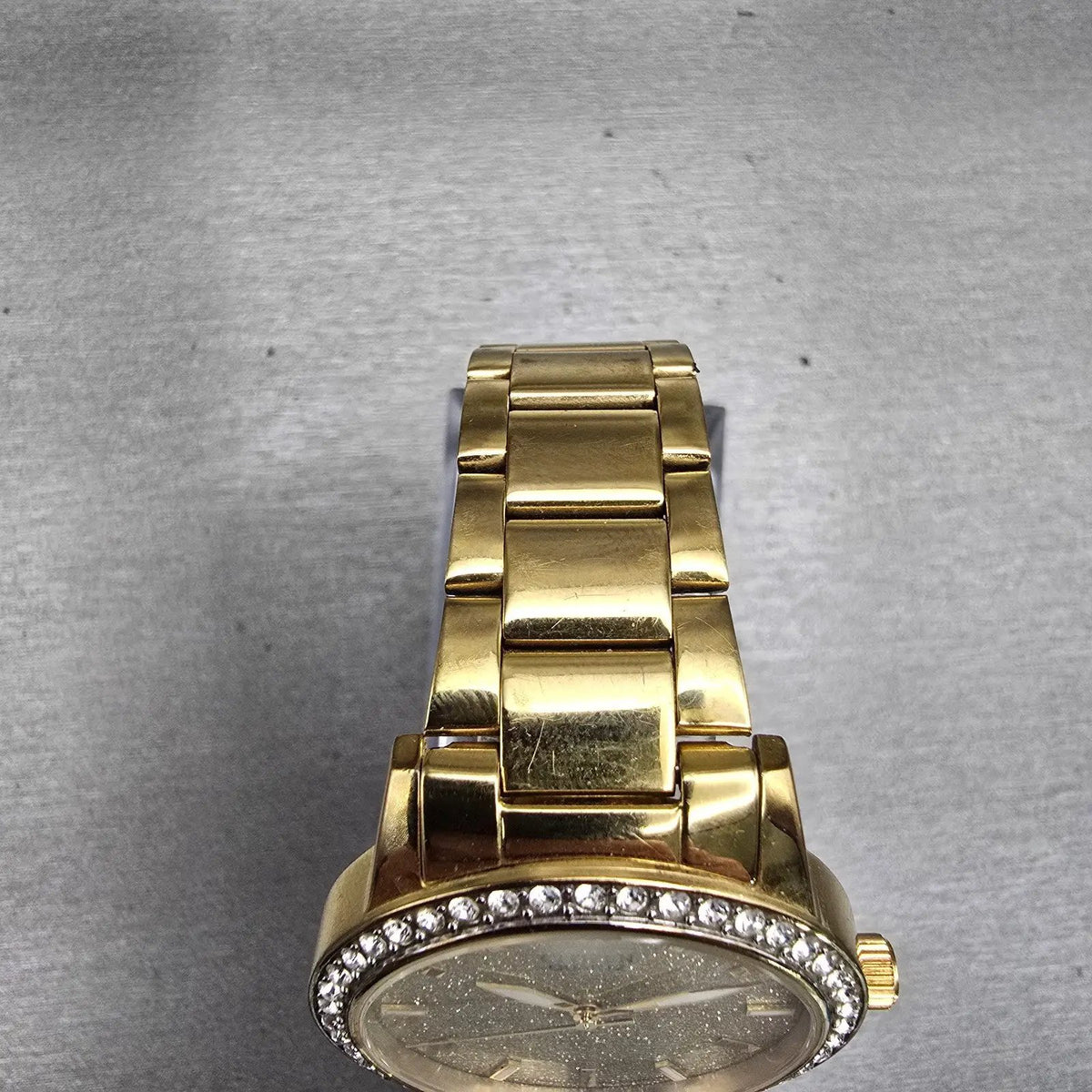 Citizen Watch Men 35mm Gold Dial Gold Tone Gemmed Round 1032-S086248 New Battery4