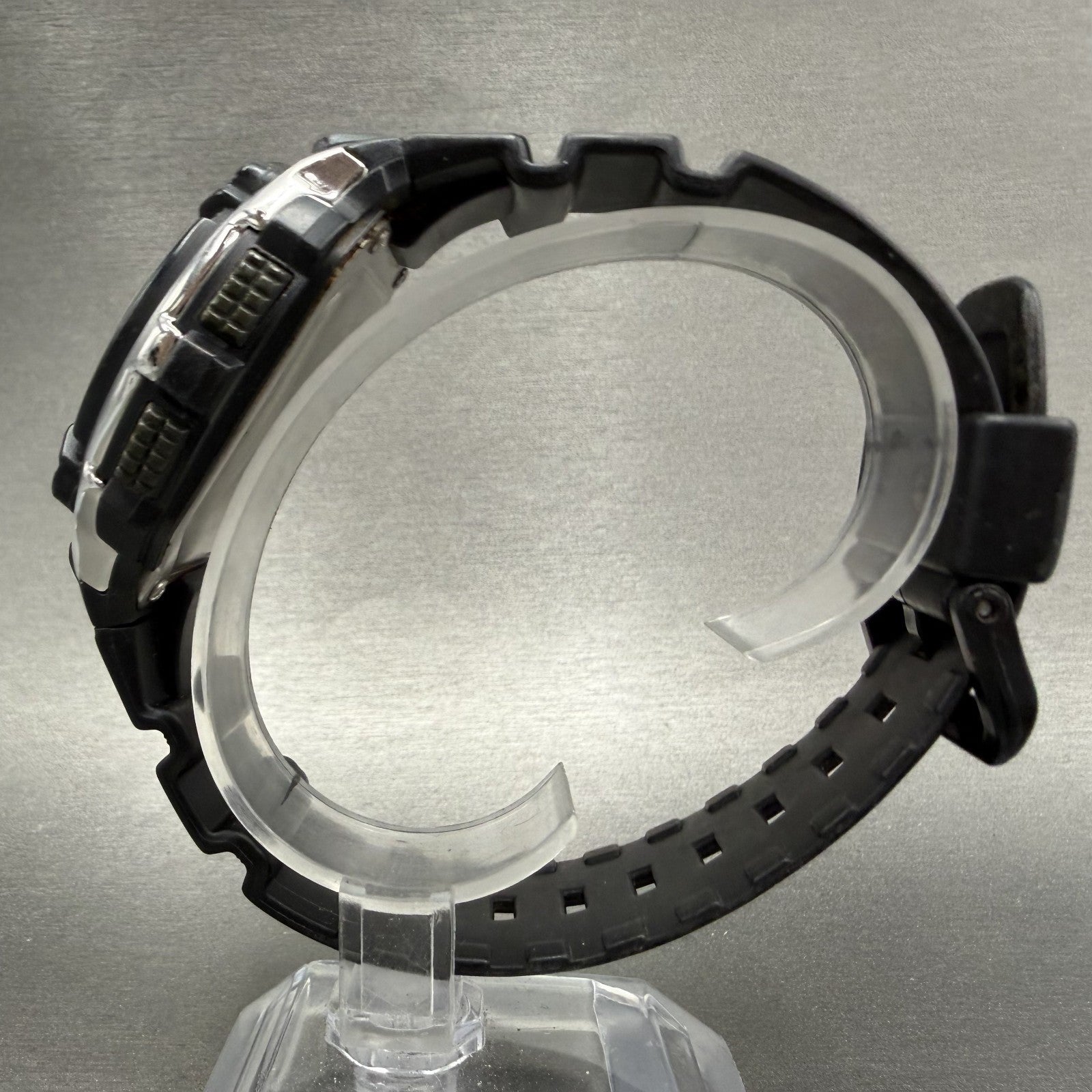 Casio Waveceptor Watch Men 48mm Digital Black Silver Alarm Chrono WVM200 NewBat6