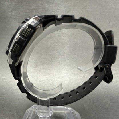 Casio Waveceptor Watch Men 48mm Digital Black Silver Alarm Chrono WVM200 NewBat6