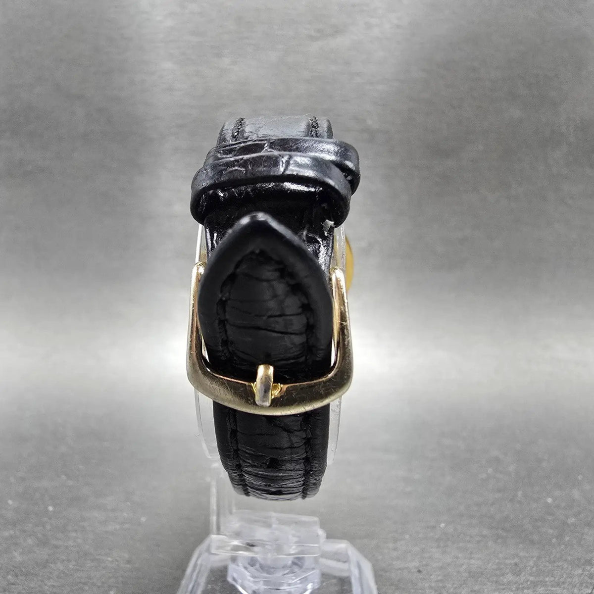 Movado Museum Watch Women 28mm Black Dial Gold Tone Round 87 E4 0823 New Bat VTG7