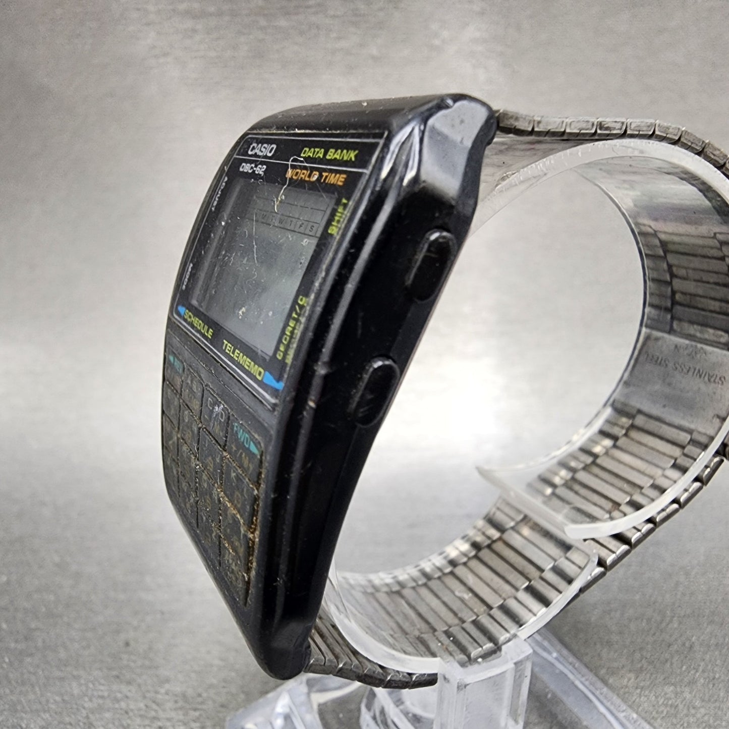 Casio Calculator Watch Men 33mm Digital Black Tone Alarm Chrono DBC62  New Batt2