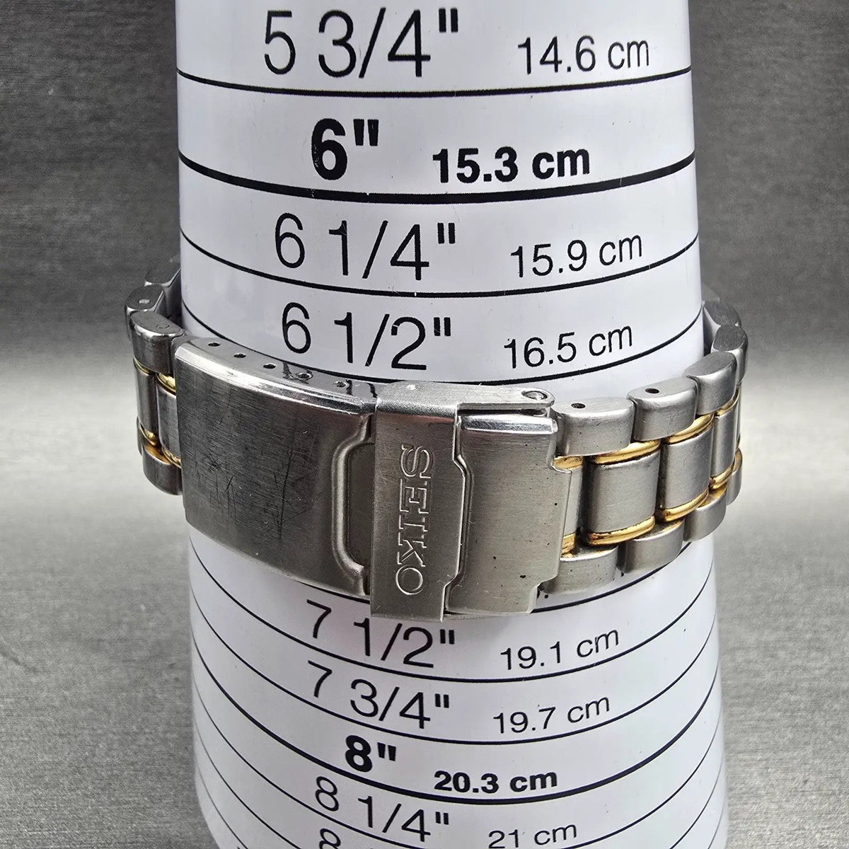 Seiko Sports 150 Watch Men 39mm Gray Dial Two Tone Chrono Alarm 7T32-6C09 NewBat9