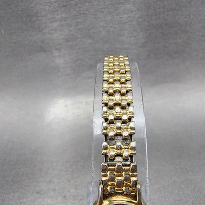 Seiko Watch Women 17mm Champagne Dial Gold Tone Oval 2y005f19 New Battery3