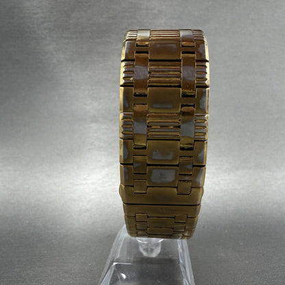 Wittnauer  Tank Watch Men 28mm Black Dial Gold Tone Rectangle 11D16 New Battery7