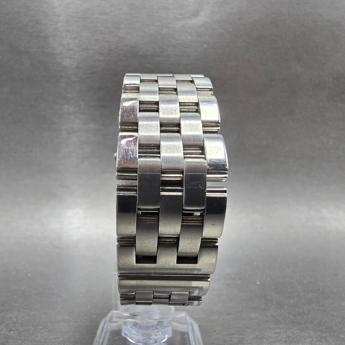 Citizen Eco-Drive Tank Watch Men 26mm Black Dial Silver Tone Date Rectangle Runs7