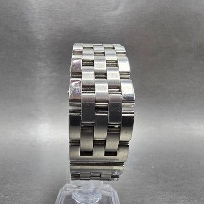 Citizen Eco-Drive Tank Watch Men 26mm Black Dial Silver Tone Date Rectangle Runs7